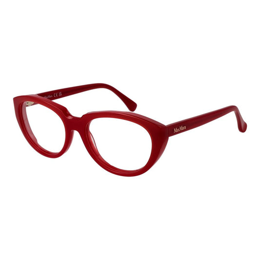 Max Mara Red Women Glasses Frame in acetate with full-rim cat eye style, lenses width 53mm, height 41mm, temples length 140mm.
