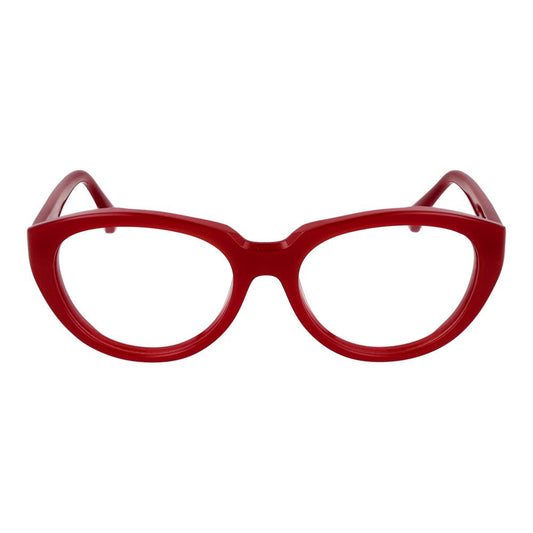 Max Mara Red Women Glasses Frame, cat eye full-rim acetate design, fashion eyewear.