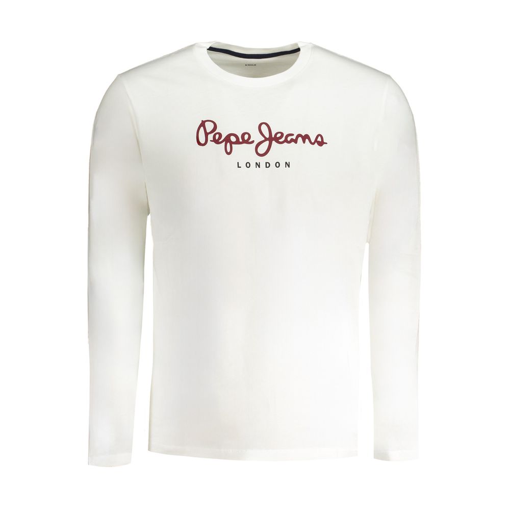Pepe Jeans White Cotton Men T-Shirt