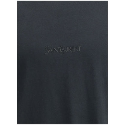 Saint Laurent Black Cotton T-Shirt