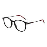Hugo Boss Black Men Glasses Frame, full-rim acetate, black panto style with spring hinge, size 48-18-145, comes with branded case.