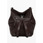 Desigual Brown Polyethylene Women Backpack with Africa-inspired logo and relief print, versatile design for trendsetters.