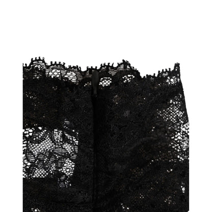 Dolce & Gabbana Black Lace Neck Scarf