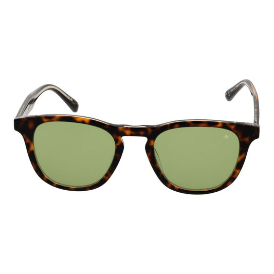 Scotch & Soda Brown Men Sunglass with green plastic lenses, metal brown full-rim frame, and 100% UVA & UVB protection.