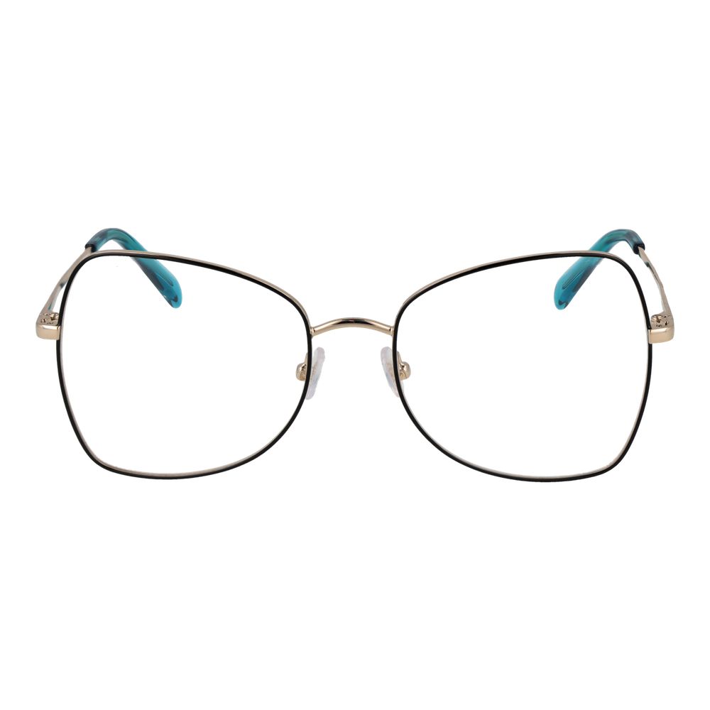Emilio Pucci Black Women Glasses Frame in metal, full-rim, butterfly style with demo lenses. Size 54-18-140 with branded case included.