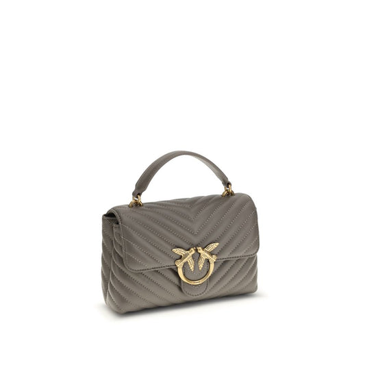 PINKO Love Lady Mini Handbag in quilted calfskin with gold-plated Love Birds logo and chain strap, AW25 collection.