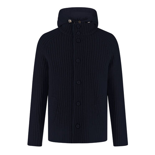 Herno Blue Wool Men Bomber Jacket