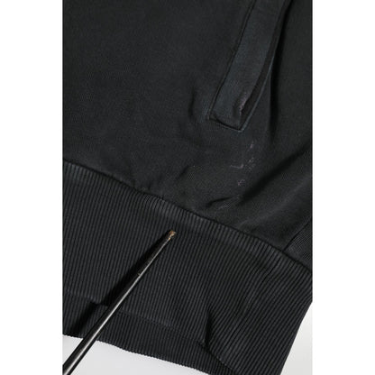 Dolce & Gabbana Black Logo FullZip Hooded Sweatshirt Sweater