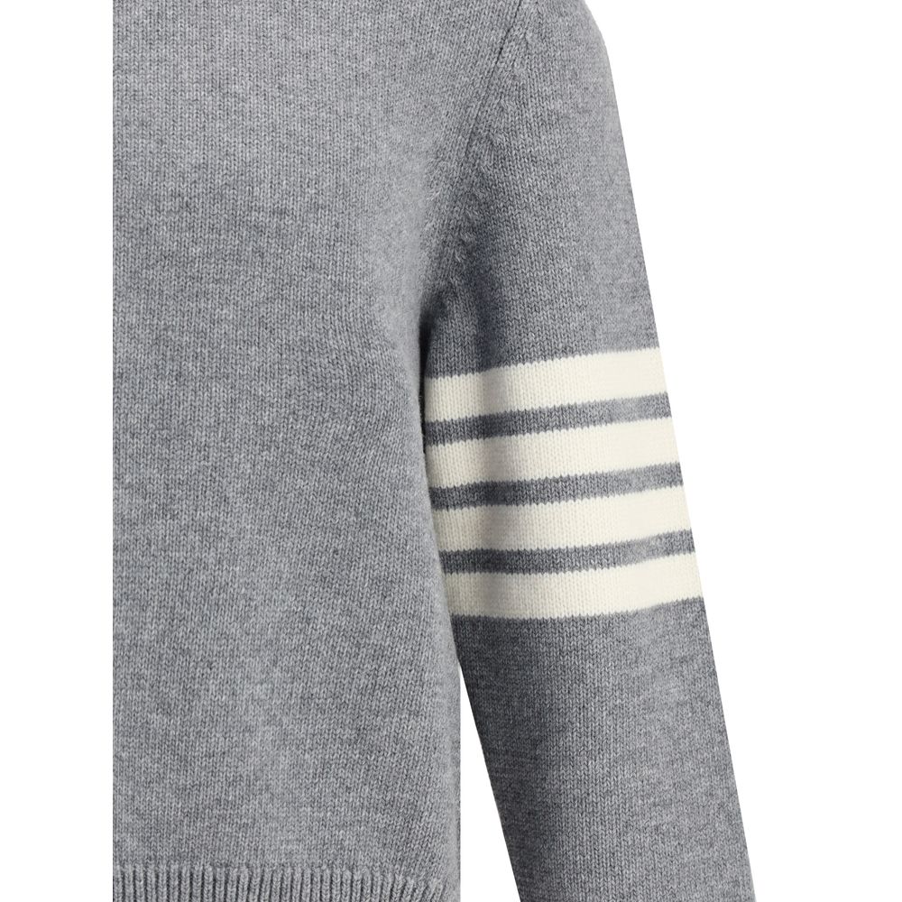Thom Browne Gray Fleece Wool Sweatshirt