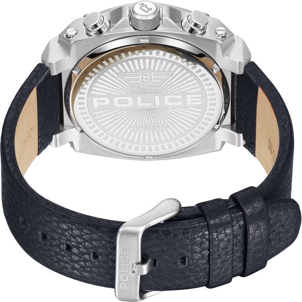 Police Blue Leather Watch
