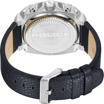Police Blue Leather Watch