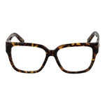 Longchamp Brown Women Glasses Frame in acetate, square full-rim design with demo lenses, size 52-14-140, perfect for fashion-forward style.