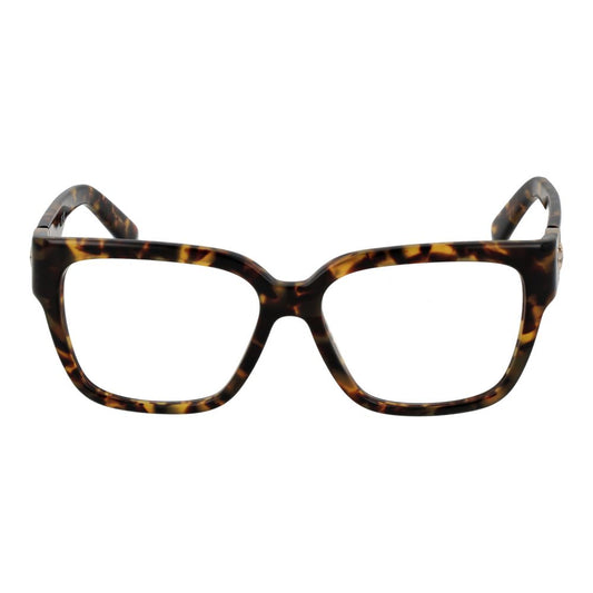 Longchamp Brown Women Glasses Frame in acetate, square full-rim design with demo lenses, size 52-14-140, perfect for fashion-forward style.