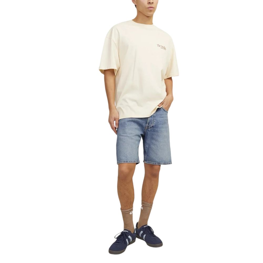 Jack Jones Blue Cotton Bermuda Shorts