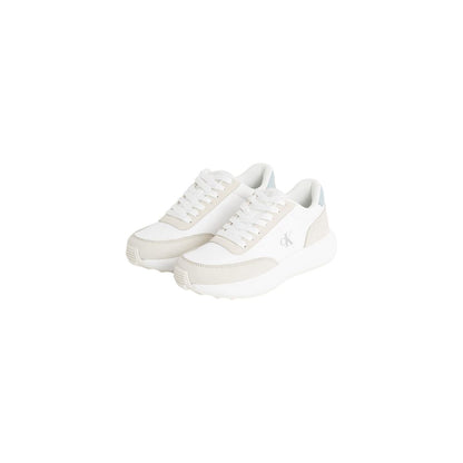 Calvin Klein Jeans Beige Leather Athletic Sneakers