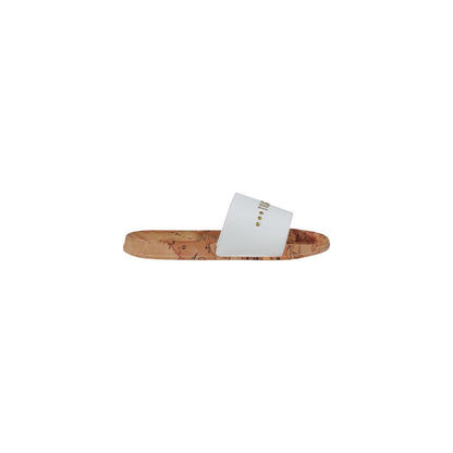 Alviero Martini Prima Classe White Polyethylene Slippers - stylish women's slide sandals with durable polyurethane construction.