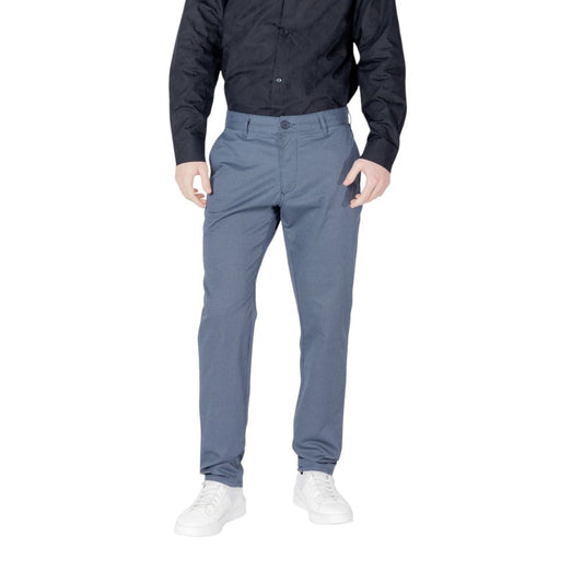 Armani Exchange Blue Cotton Skinny Pants