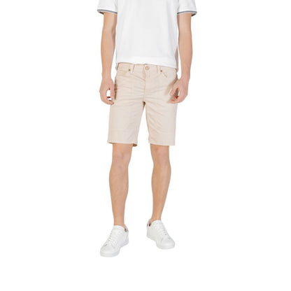 Jeckerson Beige Cotton Bermuda Shorts