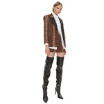 PINKO Brown Cotton Women Blazer