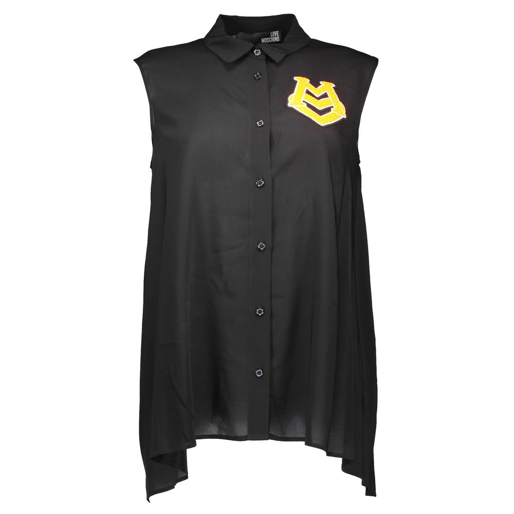 Love Moschino Black Viscose Shirt