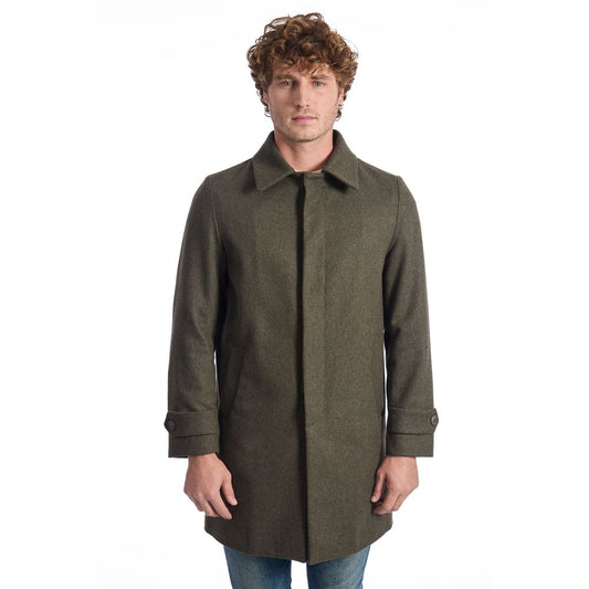 Roberto Pepe Luxury Green Wool Men Jacket