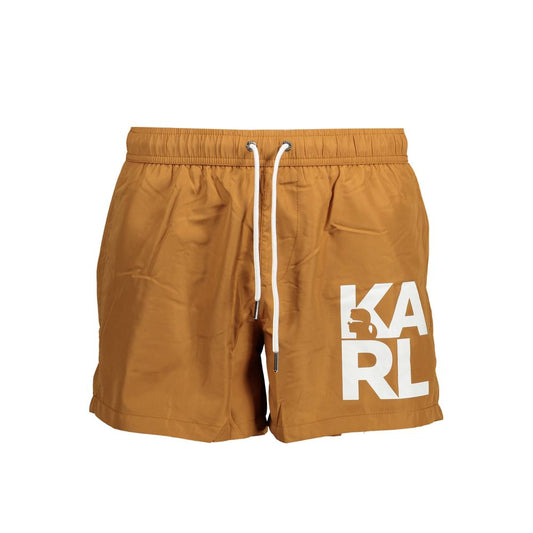 Karl Lagerfeld Brown Polyester Swimwear