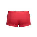 Karl Lagerfeld Red Elastane Swimwear with elastic waistband and logo.