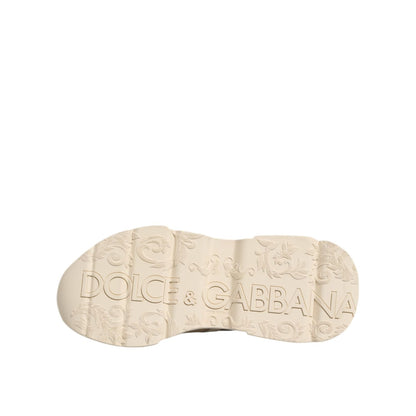 Sole of Dolce & Gabbana Multicolor Daymaster Low Top Sneakers Shoes with embossed logo detail.