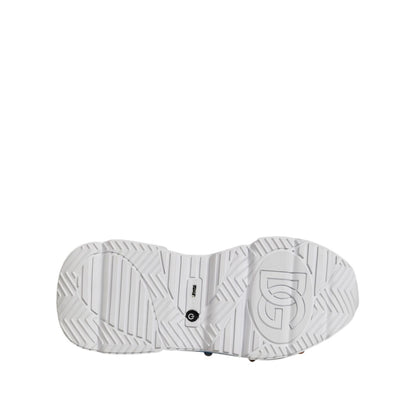 Sole view of Dolce & Gabbana Multicolor Daymaster Low Top Sneakers Shoes with logo and textured rubber design, showcasing grip and style.