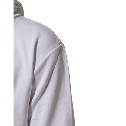 Dolce & Gabbana White Sacred Heart Hooded Sweatshirt Sweater Dolce & Gabbana