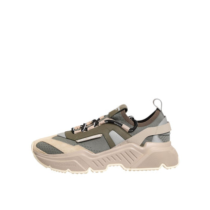 Dolce & Gabbana Multicolor Daymaster Low Top Sneakers Shoes with chunky sole, perfect for stylish casual wear.
