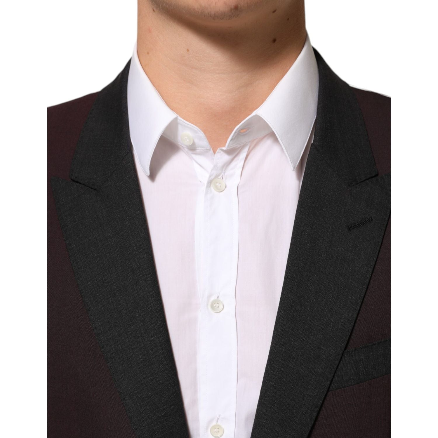 Dolce & Gabbana Maroon Wool 2 Buttons Suit Jacket Blazer