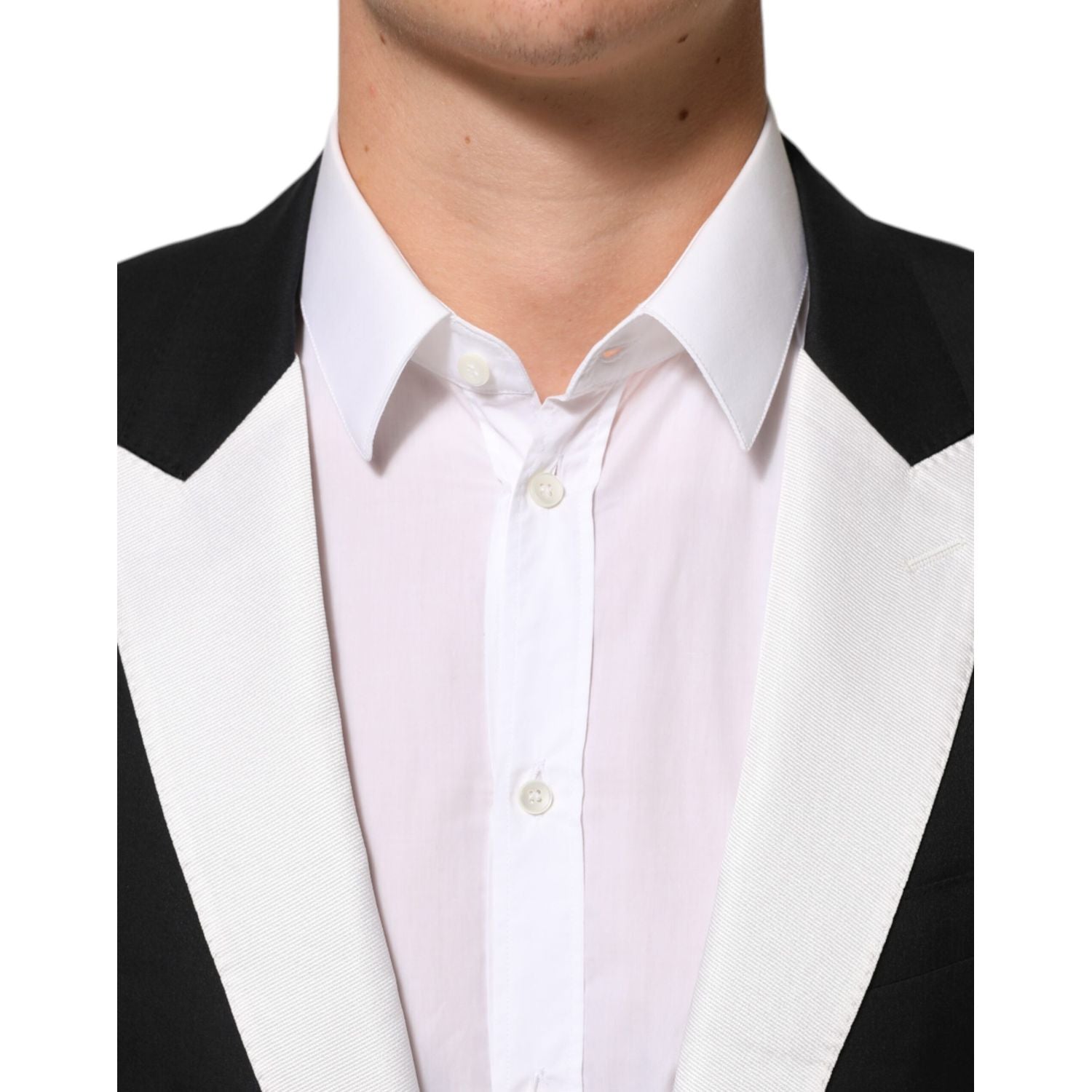 Dolce & Gabbana Black White MARTINI 1 Button Men Suit Blazer