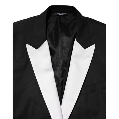 Dolce & Gabbana Black White MARTINI 1 Button Men Suit Blazer