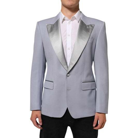 Dolce & Gabbana Gray Wool SICILIA 2 Buttons Men Suit Blazer