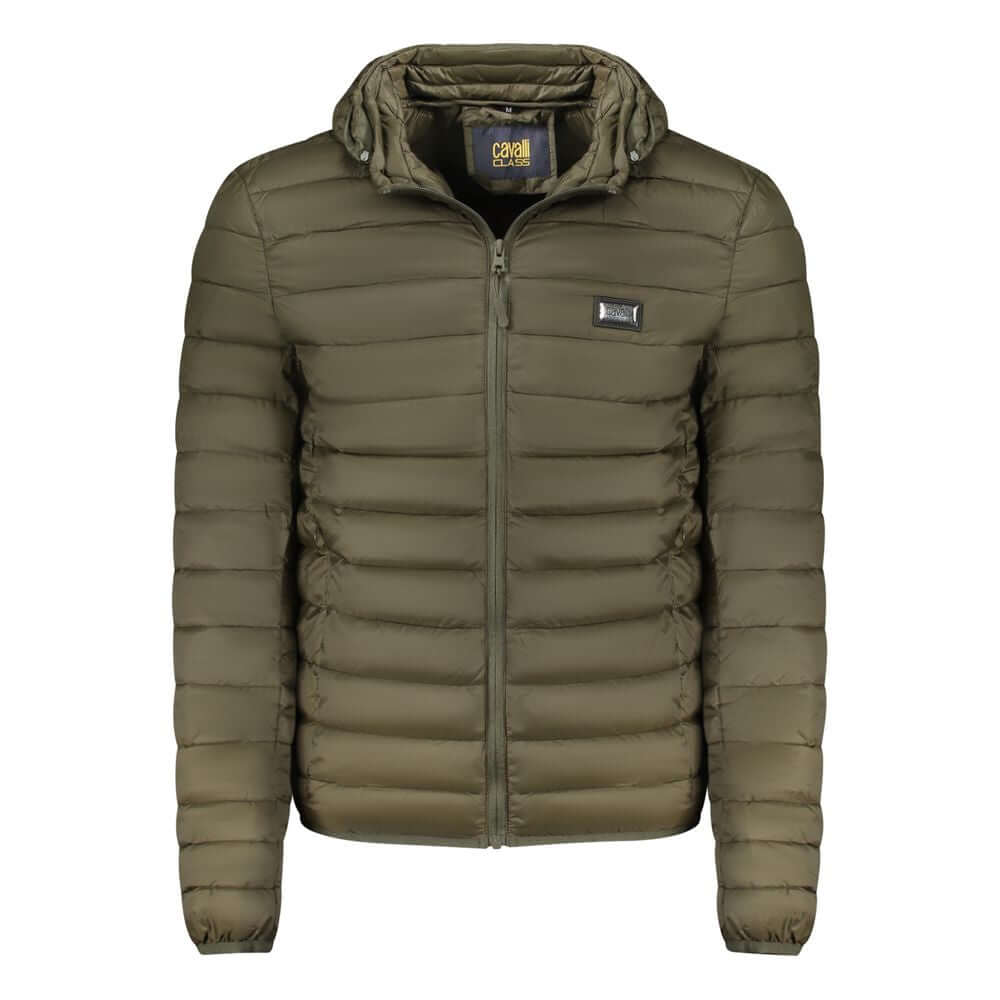 Cavalli Class Green Polyester Men Jacket
