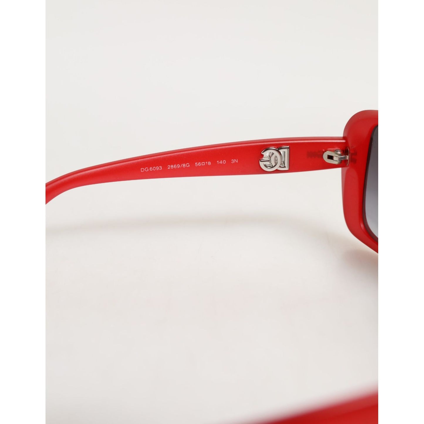 Dolce & Gabbana DG6093 Red Rectangular Grey Graduated Lenses Sunglasses