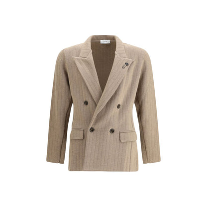 Lardini Brown Fleece Wool Jackets And Coat