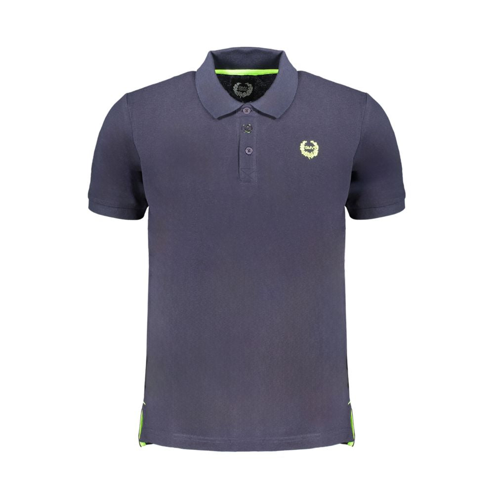 Gianmarco Venturi Blue Cotton Men Polo