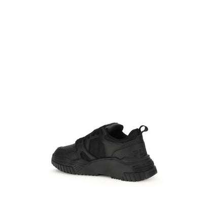 Philipp Plein Black Polyester Athletic Sneakers