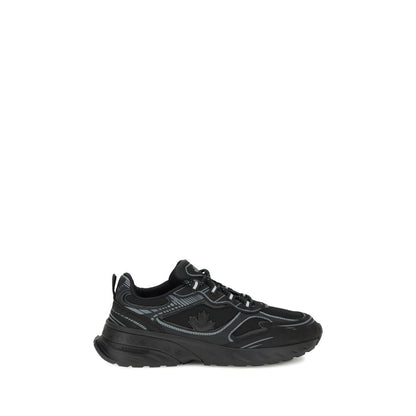 Dsquared² Black Calf Leather Bos Taurus Athletic Sneakers