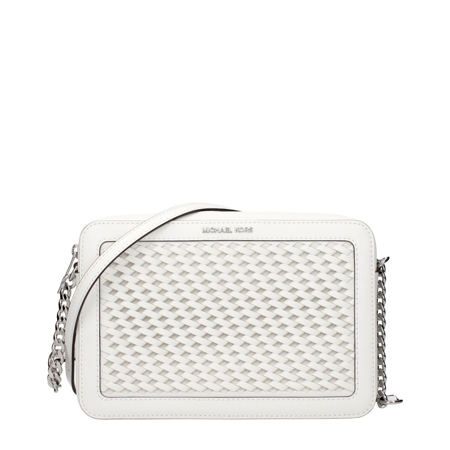 Michael Kors White Leather Crossbody Bag