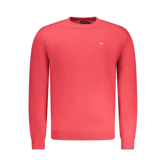 Napapijri Red Merino Wool Men Sweater