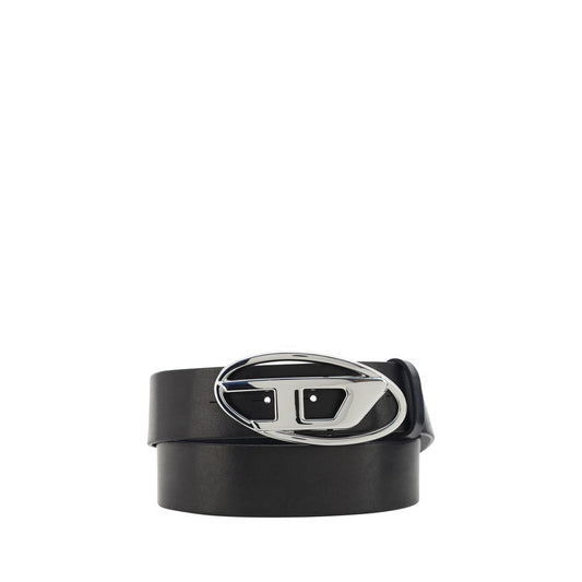 Diesel Black Calf Leather Bos Taurus Regular Belt