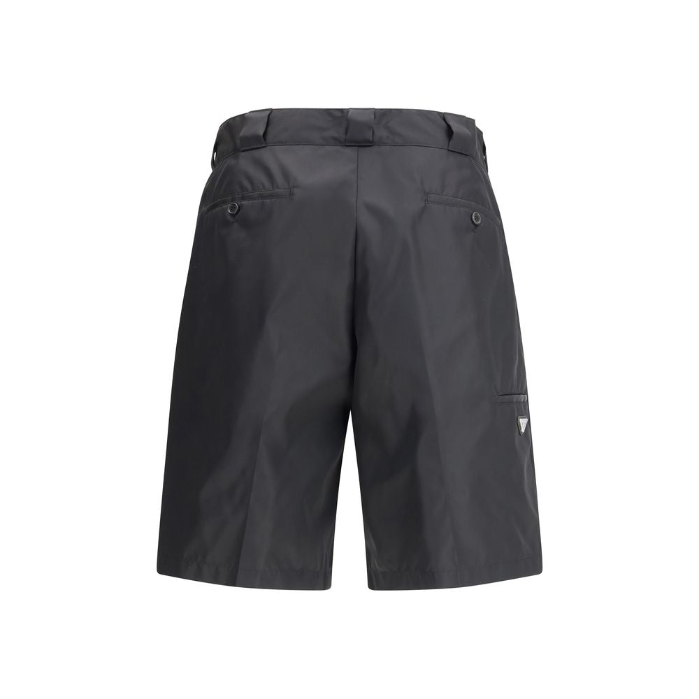 Prada Black Recycled Polyamide Bermuda Shorts 1728,72470364320,Bermuda - Shorts - Clothing,Black,Clothing,IT46 | S,IT48 | M,IT50 | L,IT52 | XL,Men,New with tags,Prada,Shorts - Clothing