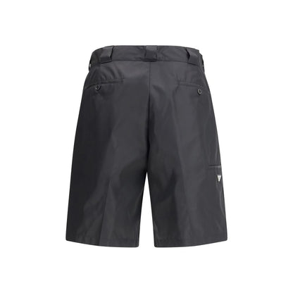 Prada Black Recycled Polyamide Bermuda Shorts 1728,72470364320,Bermuda - Shorts - Clothing,Black,Clothing,IT46 | S,IT48 | M,IT50 | L,IT52 | XL,Men,New with tags,Prada,Shorts - Clothing