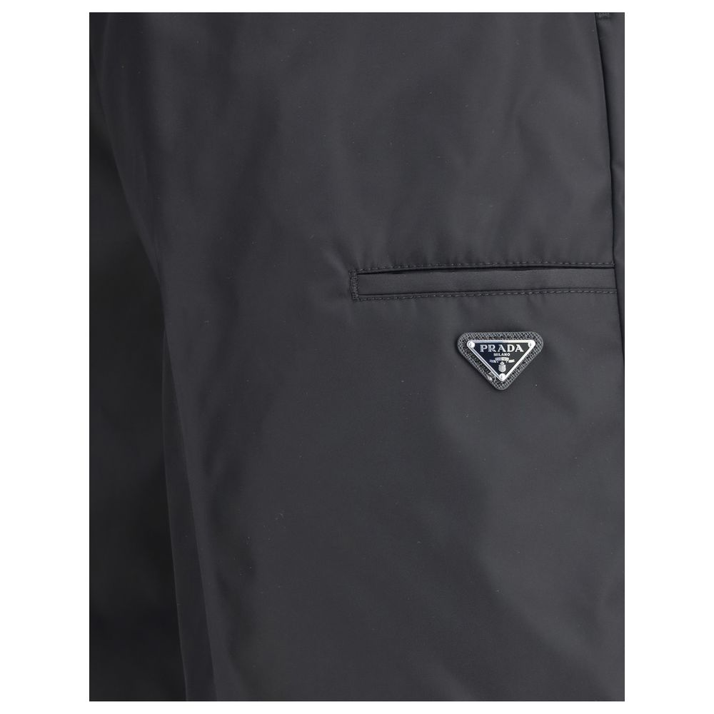 Prada Black Recycled Polyamide Bermuda Shorts 1728,72470364320,Bermuda - Shorts - Clothing,Black,Clothing,IT46 | S,IT48 | M,IT50 | L,IT52 | XL,Men,New with tags,Prada,Shorts - Clothing