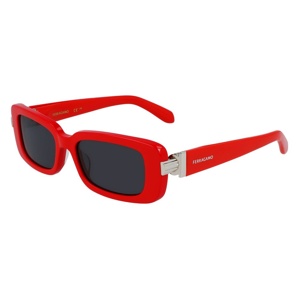 Ferragamo Red Acetate Sunglasses