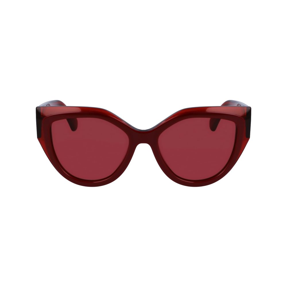 Ferragamo Red Acetate Sunglasses