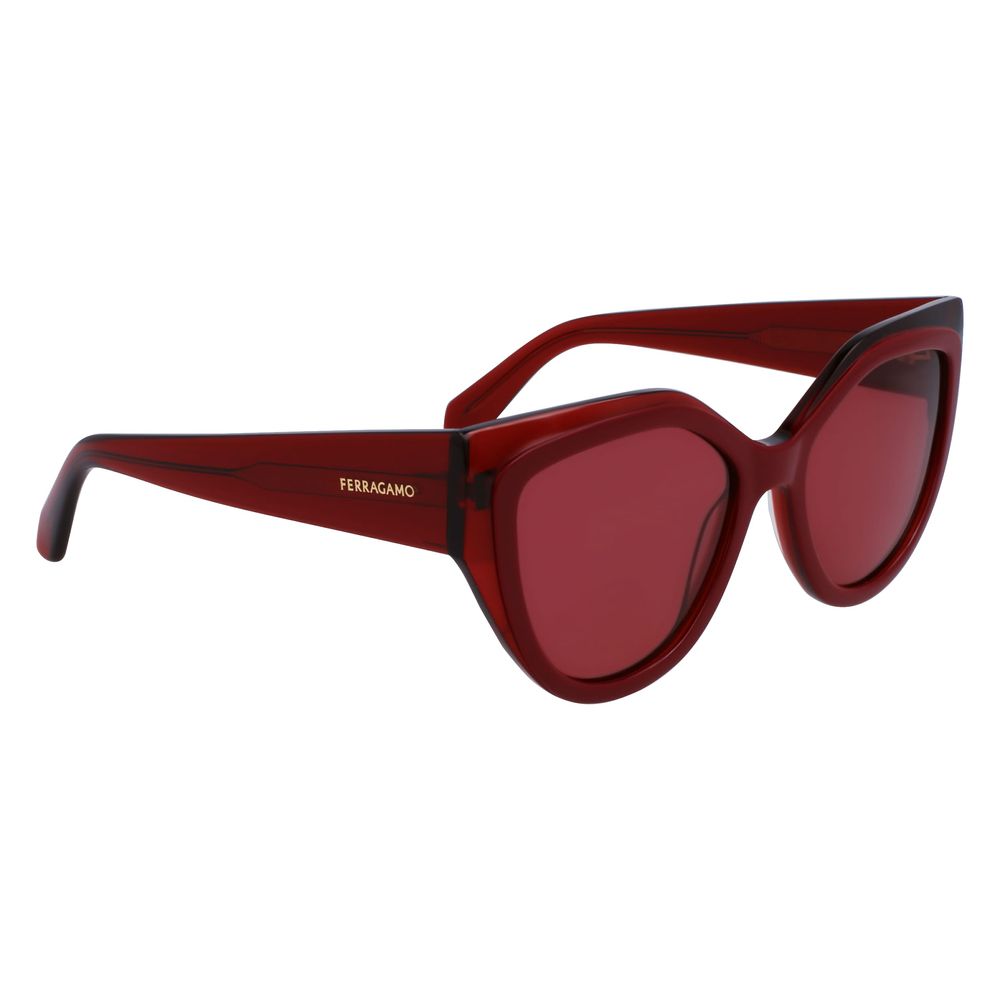 Ferragamo Red Acetate Sunglasses